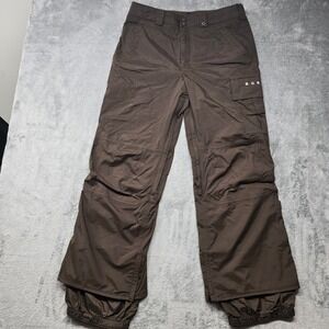 Burton Dryride Snowboard Pants Mens Medium Brown Cargo Ski Winter Trousers